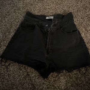 Black Jean Shorts